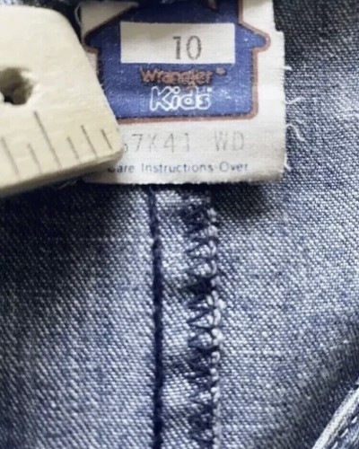 Wrangler Kids Vest Youth Size 10 Denim Copper Button Cowboy Western VTG - Picture 4 of 7