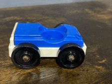 Veicolo vintage Fisher-Price Little People BLU stile garage auto
