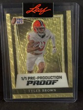 2024 Leaf Pro Set GOLD SUPER PRISMATIC Pre-Production Proof TYLER BROWN 1/1