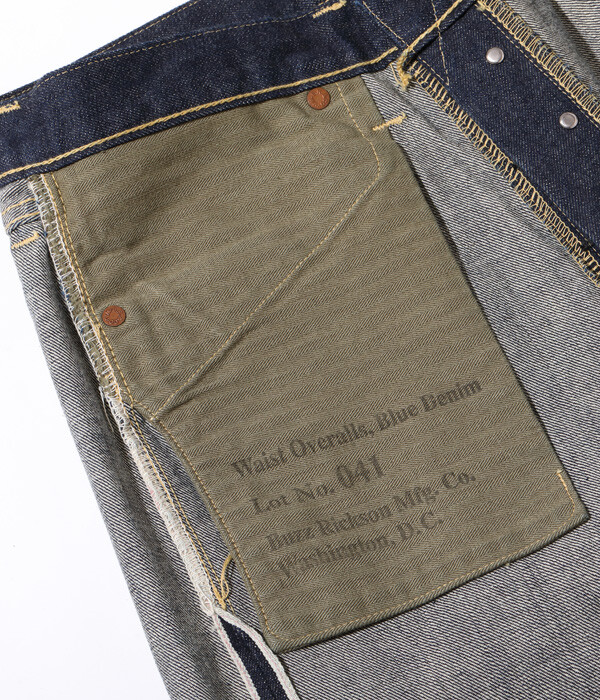 BUZZ RICKSON'S BR43041 WORLD WAR II WAIST OVERALLS PANTS BUZZ RICKSON'S BR43041 WORLD WAR II WAIST OVERALLS PANTS