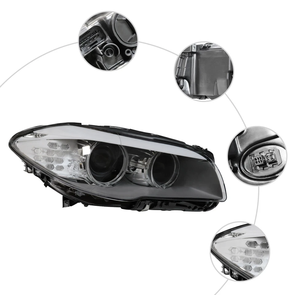 Xenon Headlight Right Side Lamp For 2011-2013 Bmw 5 Series F10 528i 535i 550i US Foto 4 de 4