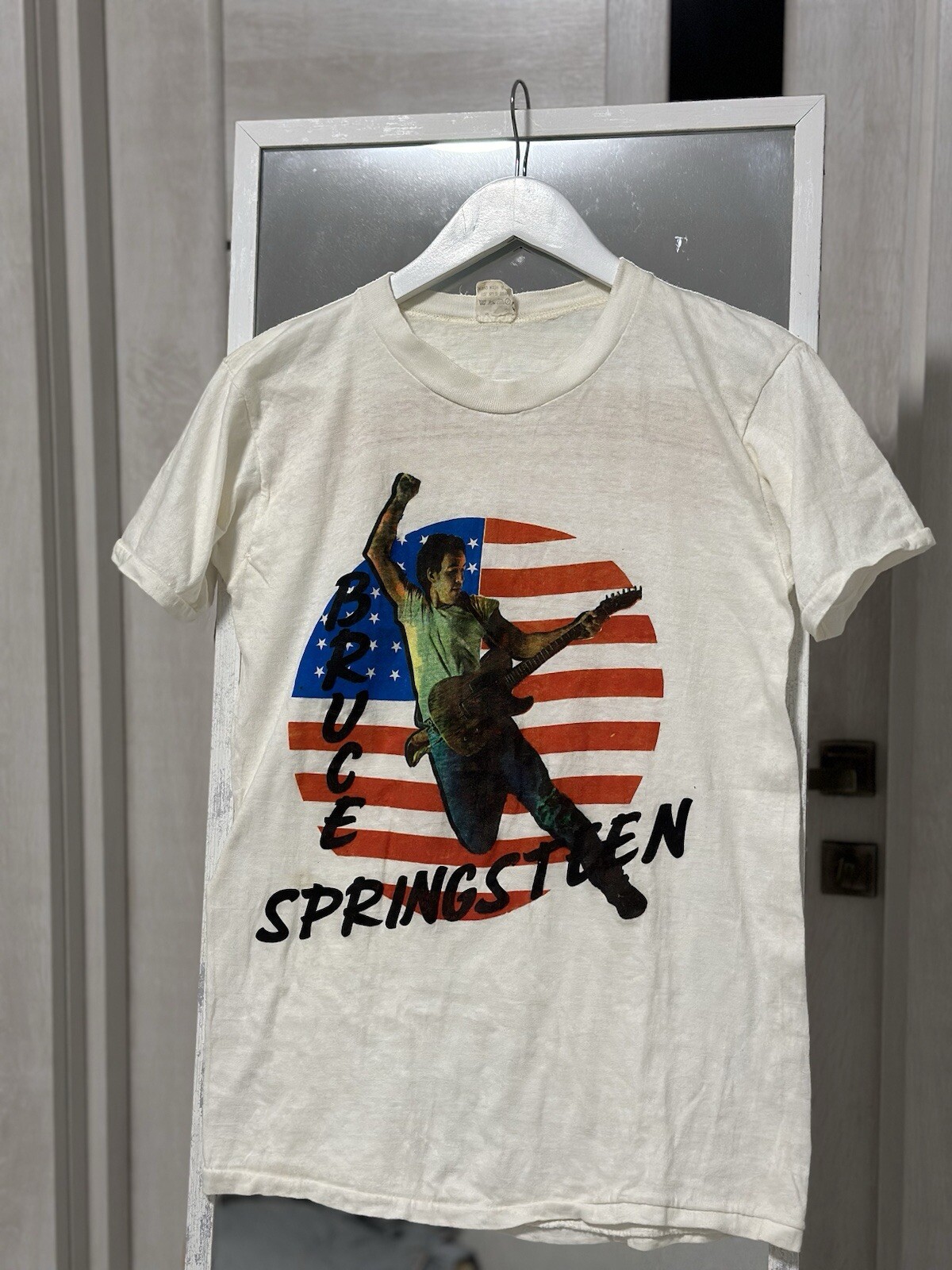Bruce Springsteen Live Over Europe Very 1980s vintage concert t-shirt, vintage, size L, single stitch, B+ condition