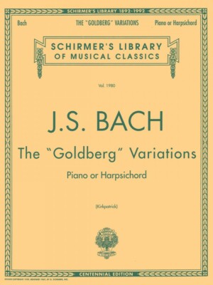 Bach: Goldberg Variations Schirmer Library - Sheet Music Piano Solo 050481953