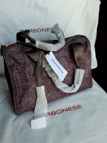 Borbonese bauletto a mano Flexos Charm - tortora e prugna- 28x 20x 15 cm |  eBay