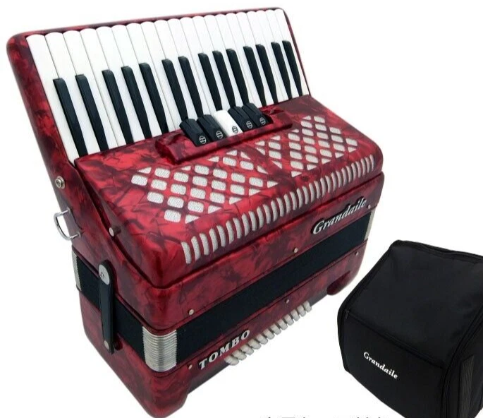 TOMBO Accordion Solo GT-60B RED Grandaile Nippon Gakki Musical