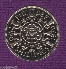 1970 United Kingdom 2 Shillings Proof, Queen Elizabeth II