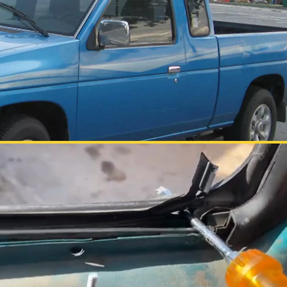 Rubber Door Seal Glass Run Channel Front Pair Fit For 1986-97 Nissan D21 Pickup - Image 2 of 4