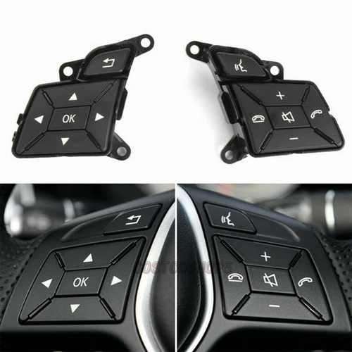 Interruptor de control del volante negro A2185400162/262 para 12-17 mercedes e350 w212 - Imagen 2 de 3