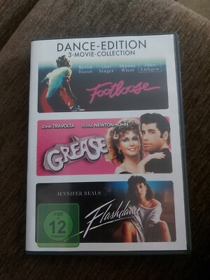 Footloose + Flashdance + Grease - 3-Movie-Dance-Collection # 3-DVD-BOX-NEU