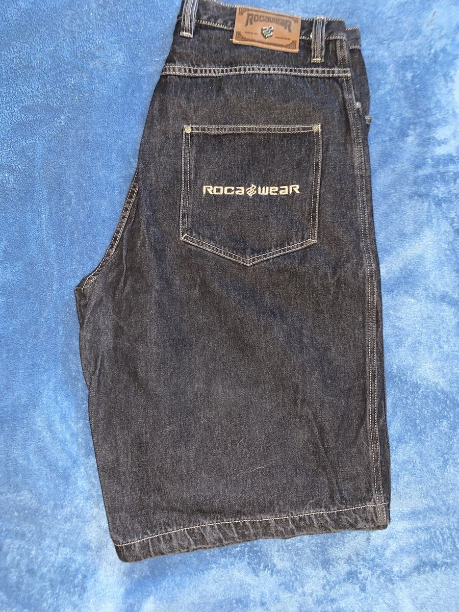 ロカウェア　ショーツ　Jorts Vintage Y2K Rocawear Black Denim Shorts Jorts Men's Sz 38