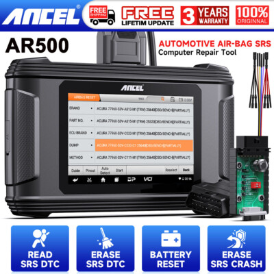 Ancel AR500 Car OBD2 Scanner SRS Clear Airbag Module Repair Read EEPROM Tool Kit