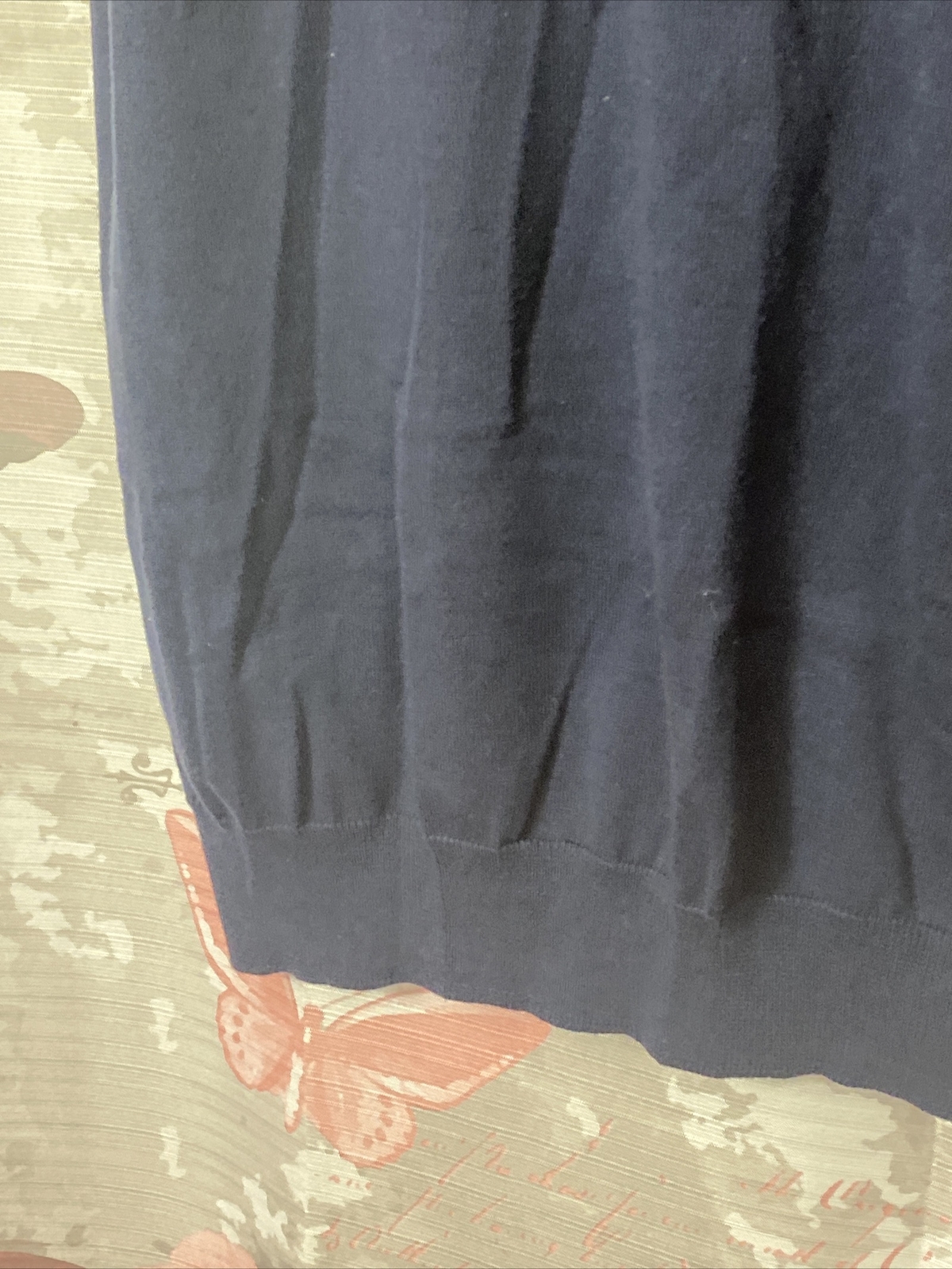 Men's CHAPS Solid Blue V-Neck Pullover 100% Cotto… - image 3