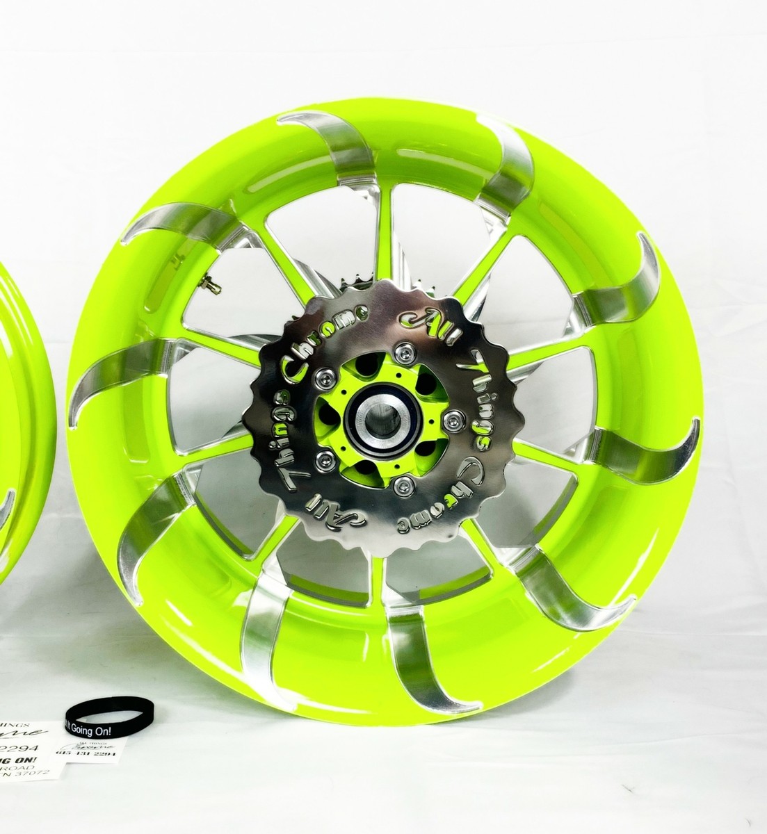 240 FAT TIRE NEON CONTRAST CUT TORNADO WHEELS 08-20 SUZUKI GSXR