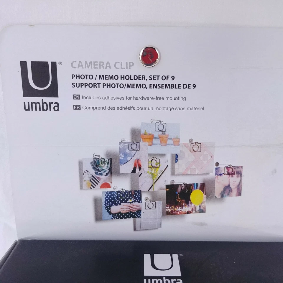 Umbra Photo Memo Holder Camera Clip Box Of 9 Metal Stands NEW - Image 2 of 4