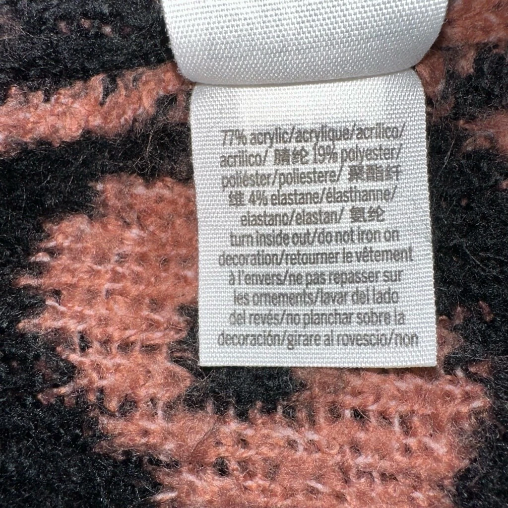 UNDERCOVER Felpa donna ROSA by Victoria's Secret XS cheetah con cappuccio marrone e nero cropped