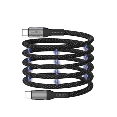 Magnetisches Kabel Ladekabel USB C  USB-C 1m 100W Schnell Datenkabel Handy Nylon