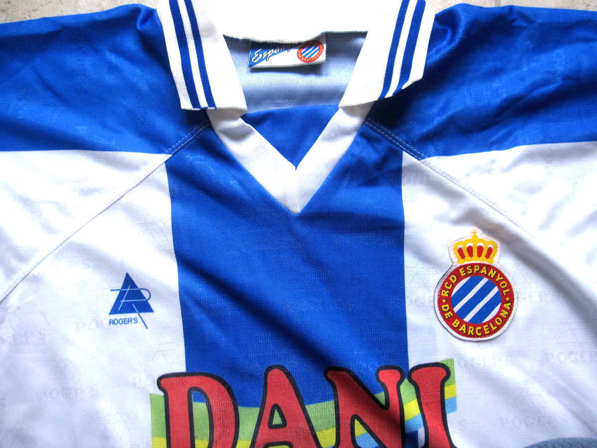 Maillot RCD Espanyol Barcelona Dani Vintage Replica Roger's Jersey Shirt - XXL