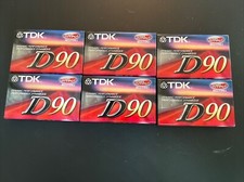 TDK D90 Type I Cassette Tape (6 Tapes)