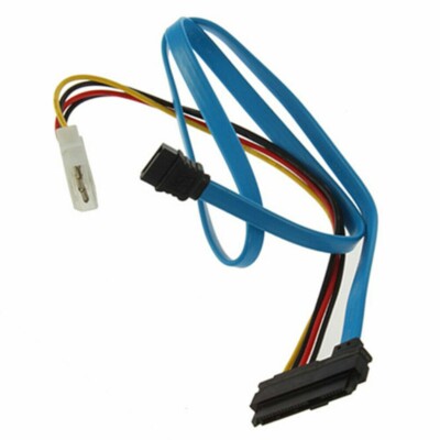 70cm SFF-8482 To SAS 29P SATA Adapter Hard Drive Splitter Data Cable Kit DEN