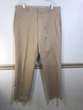 Dockers D3 Pants Mens 38x34 Khaki Beige Flat Front Classic Fit Preppy Logo