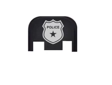 Police Engraved Slide Back Plate Aluminum Made USA for Glock G42