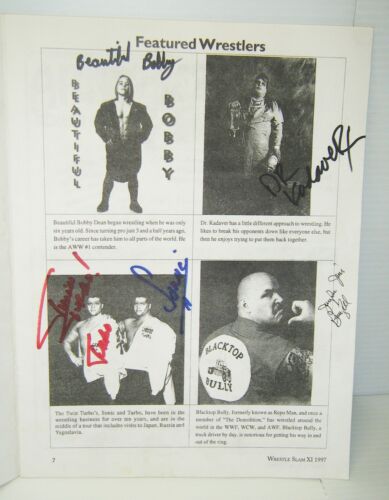 Vintage AWL All World Wrestling Wrestle Slam 11 Autograph Program - Picture 3 of 7