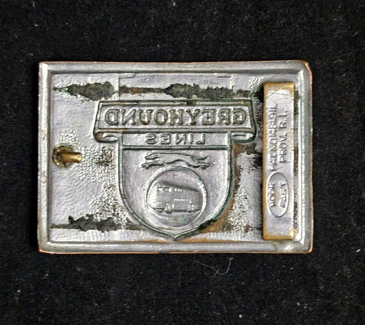 Vintage greyhound bus lines belt buckle collectible m gem