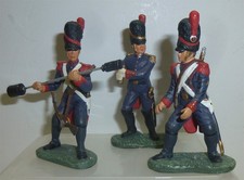 3 Zinnfiguren Frankreichn Garde Artillerie Napoleon 54mm bemalt
