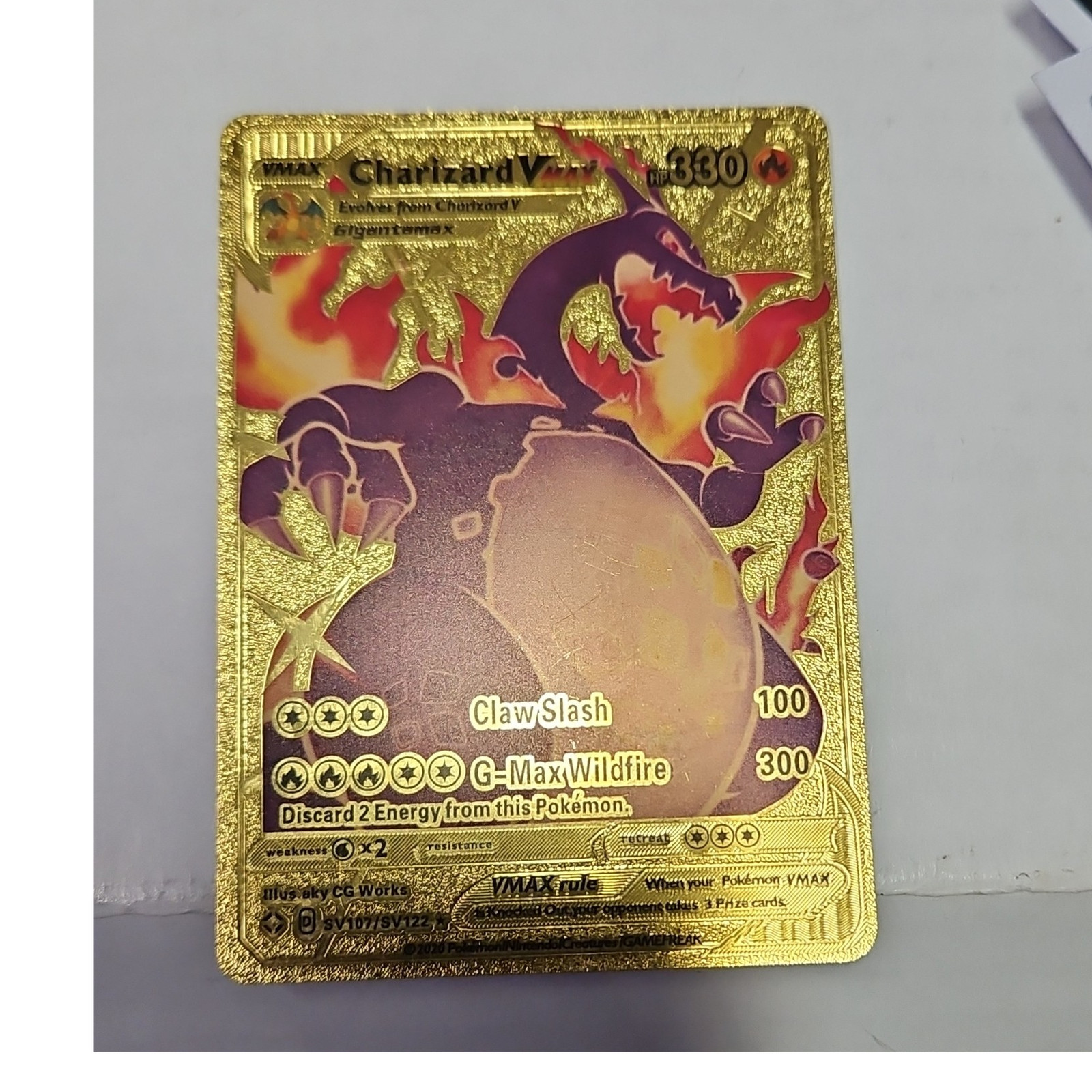 Pokemon Charizard VMAX SV107/SV122 Champion's Path Secret Rare Holo 330 HP