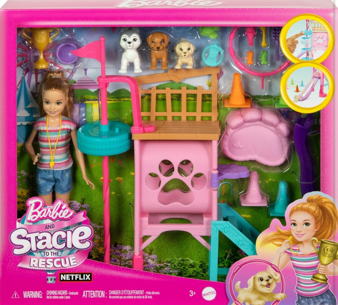 Coffret Barbie et Stacie To the Rescue, idée cadeau d'anniversaire pour enfant