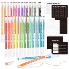 Shuttle Art 30 Colors Cute Journal Pens 0.6mm 1 Count Pack of 30 , 30