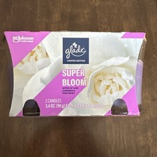 New Glade Super Bloom Candles 2 Pack Limited Edition 3.4oz