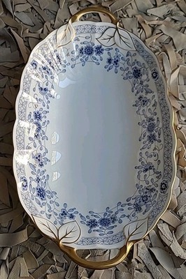 Vintage NARUMI Milano Basket  Bone China Tableware Blue Japan No FLAWS!Beautiful