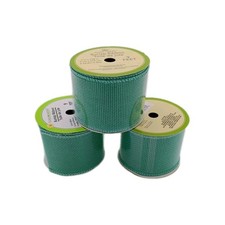 Teal Burlap Jute Wire-Edge 2" Ribbon 3 Yards 9 Feet Each Lot Of 3 New