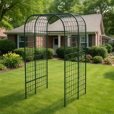 Garden Arch Trellis for Raised Beds, 88'' Metal Plant Support Trellis Archway