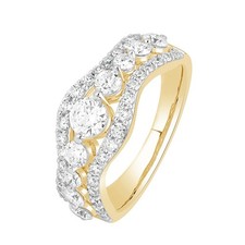 Women's Lab Grown Diamond Wedding Band 1.50 CT Round Cut 14K Yellow Gold