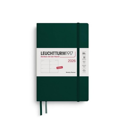LEUCHTTURM1917 - Weekly Planner 2026, Paperback (B6+), Forest Green 
