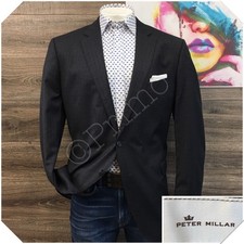 PETER MILLAR Mens Blazer Sport Coat Casual Jacket Size 48L Classic Wool Suit