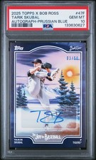 2025 TOPPS X BOB ROSS THE JOY OF BASEBALL #47F TARIK SKUBAL 3/50 PSA 10