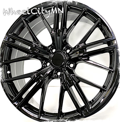 20 x8.5” gloss black ZL1 OE Replica wheels fits V6 Camaro 2010