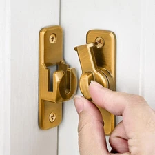 2 Packs Enhanced Security Flip Latch Lock - Heavy-Duty 90/180 Degree Sliding ...