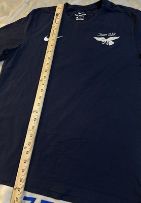 Nike Team USA Tokyo Japan 2020 Men's L T-Shirt Double Sided Navy