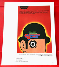A Clockwork Orange Stanley Kubrick Movie/Film Poster Art PICTURE/PRINT 12"x 9.5"