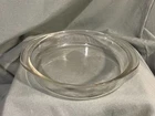 Vintage 1970's Pyrex #221 Clear Glass 8-3/4" Round Handled Baking Dish -USA