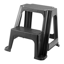 Image of Large Dual Height Plastic Step Stool Multi Purpose Use Home Kitchen Bathroom