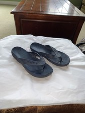Crocs Unisex Baya ll 2 Flip Flop Flops Black Cut Out Sandals Summer Pool W12/M10