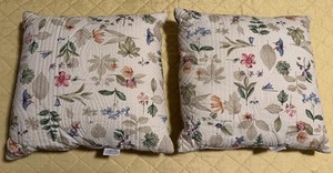 Longaberger Botanical Fields/Botanical Stripe Reversal Pillows Set of 2, RARE***