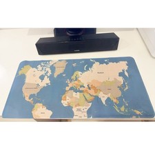 Classic World Map Gaming Mouse Pad 23.6" X 11.5" Non-Slip Desk Keyboard Mat