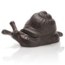 Cast Iron Key Hider, Snail Hide-a-Key Holder, Outside Spare Key Hider Figurin...