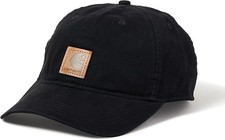 Image of Carhartt Black Canvas Unisex One Size Adjustable Cap Odessa BRAND NEW ON SALE